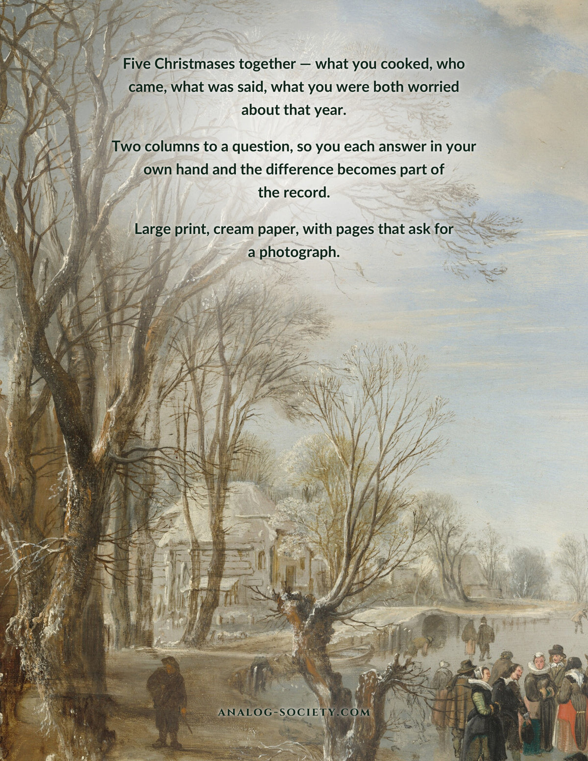 A Couple's Christmas Memory Journal - back cover