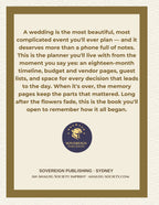 The Wedding Planner - back cover