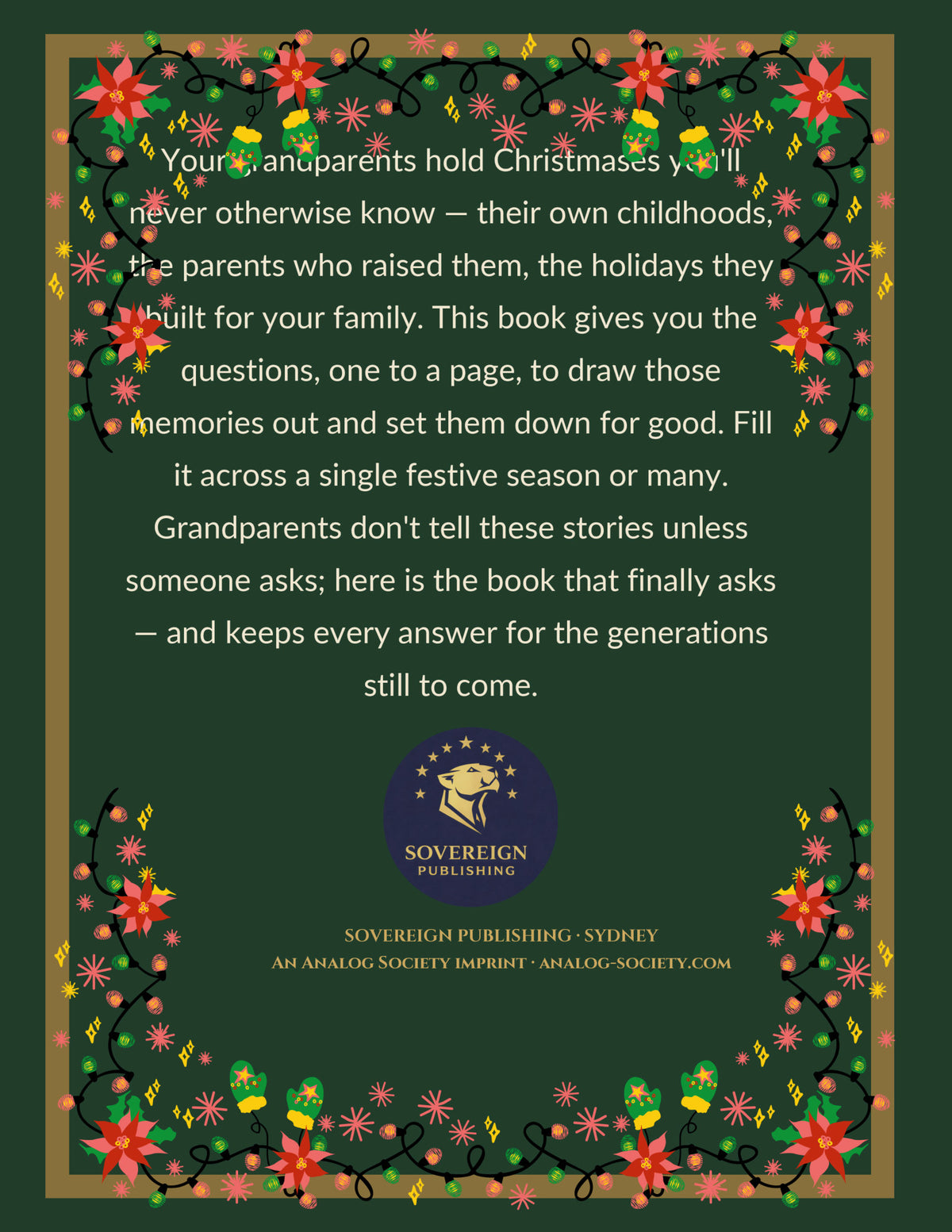 Conversations With Grandparent at Christmas - back cover