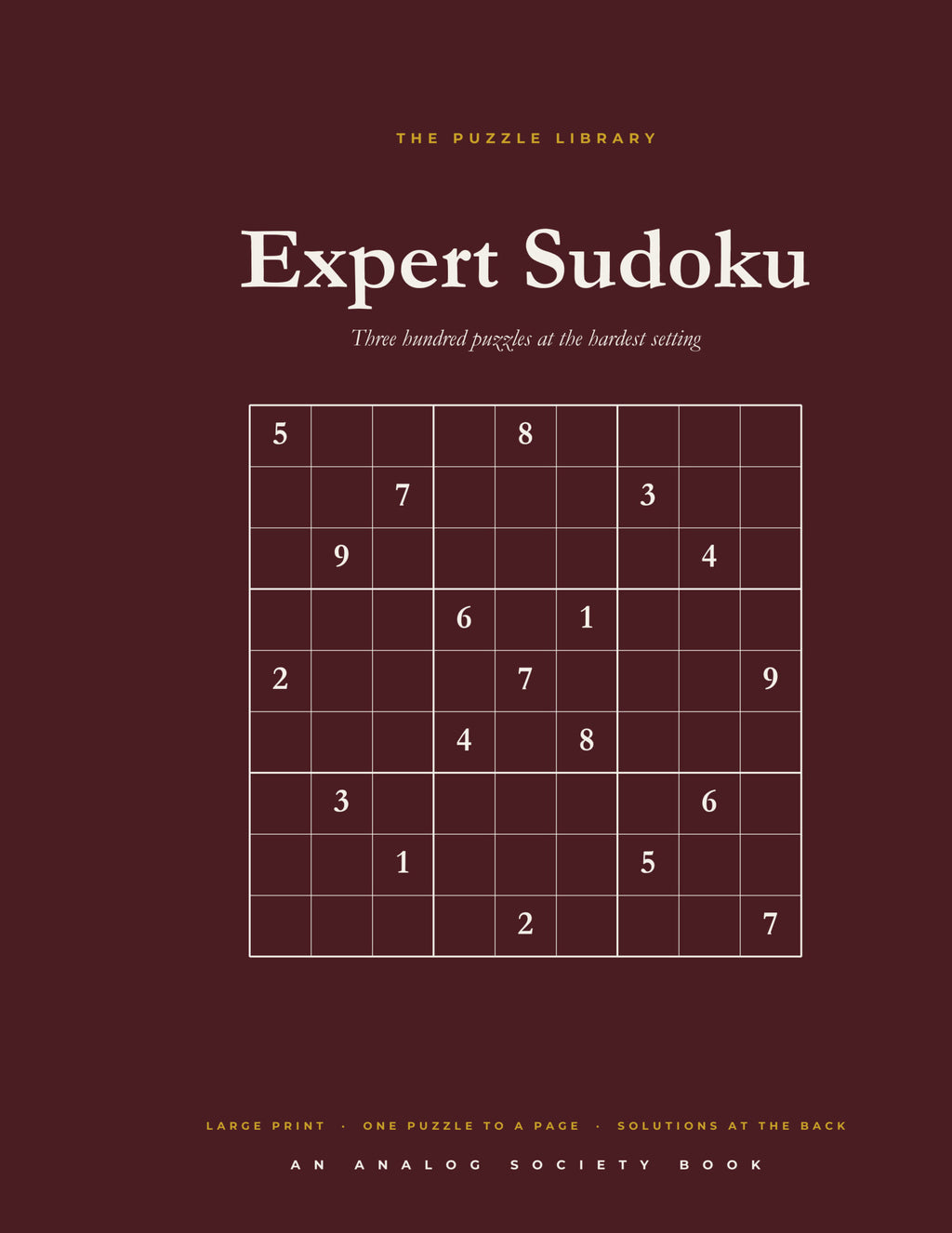 Expert Sudoku — 300 Hard Puzzles - front cover