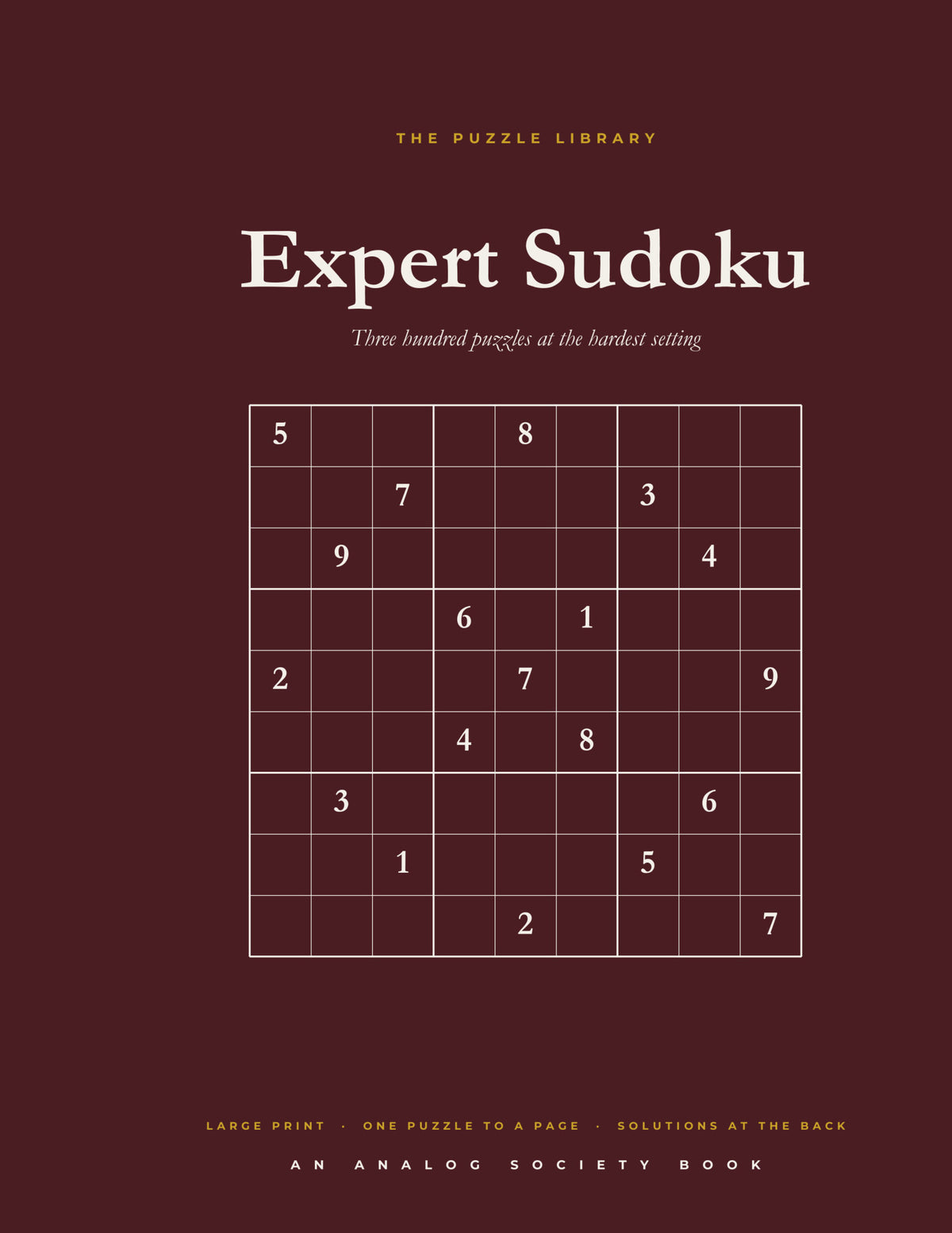 Expert Sudoku — 300 Hard Puzzles - front cover