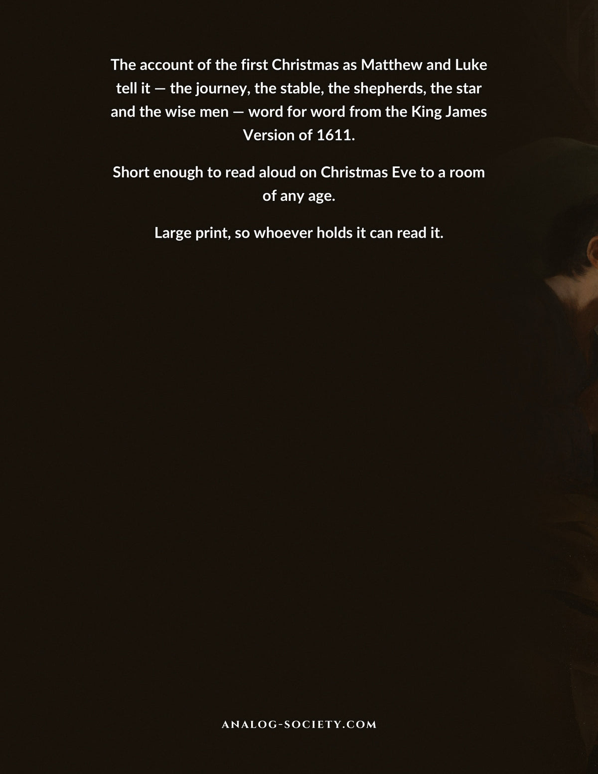 The Nativity - back cover