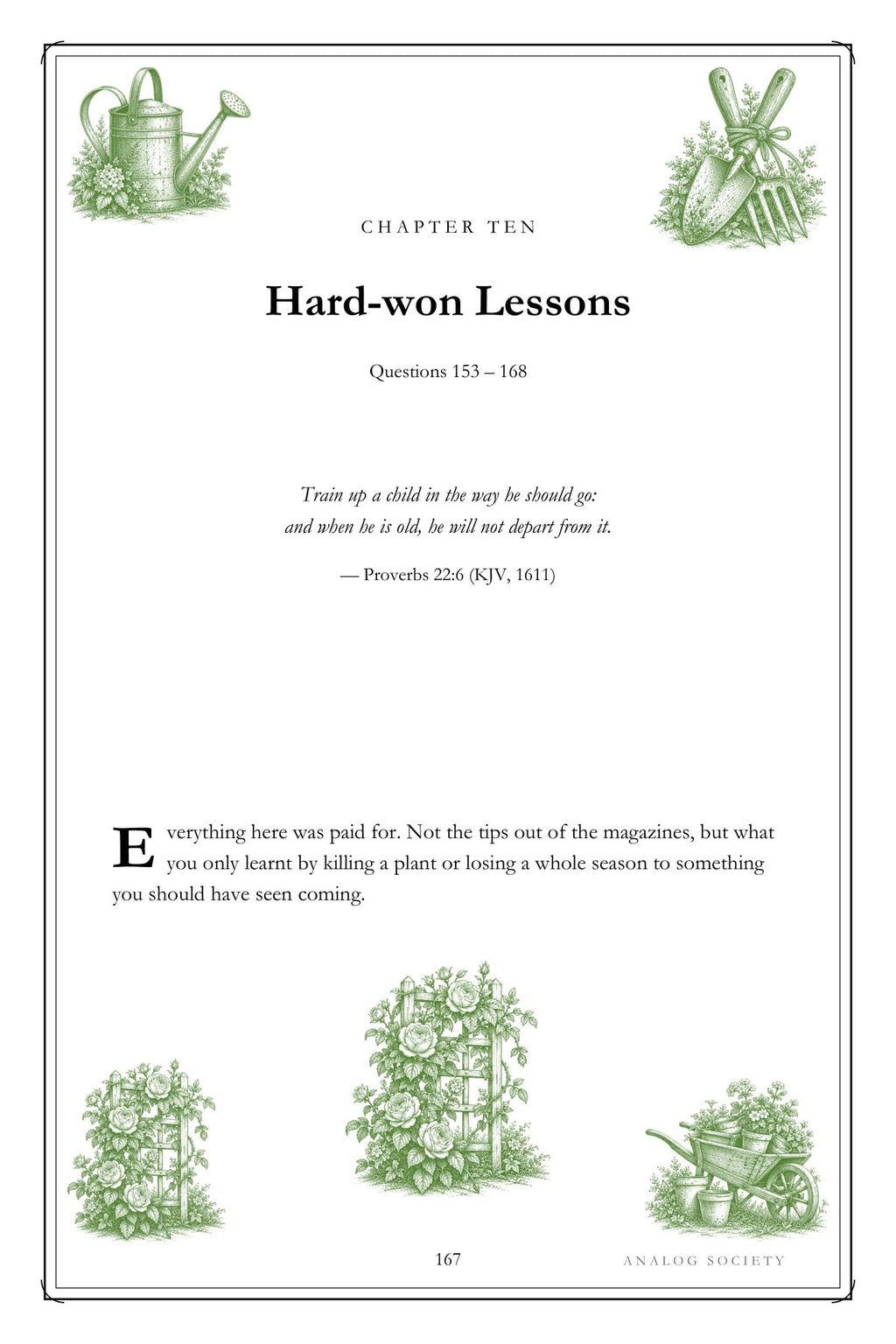 A Lifetime of Growing Things hardcover gift edition, inside page 167