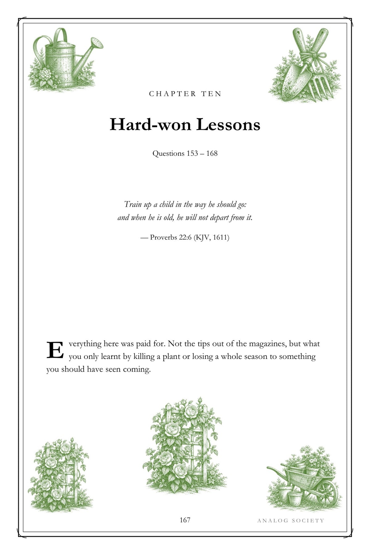 A Lifetime of Growing Things hardcover gift edition, inside page 167