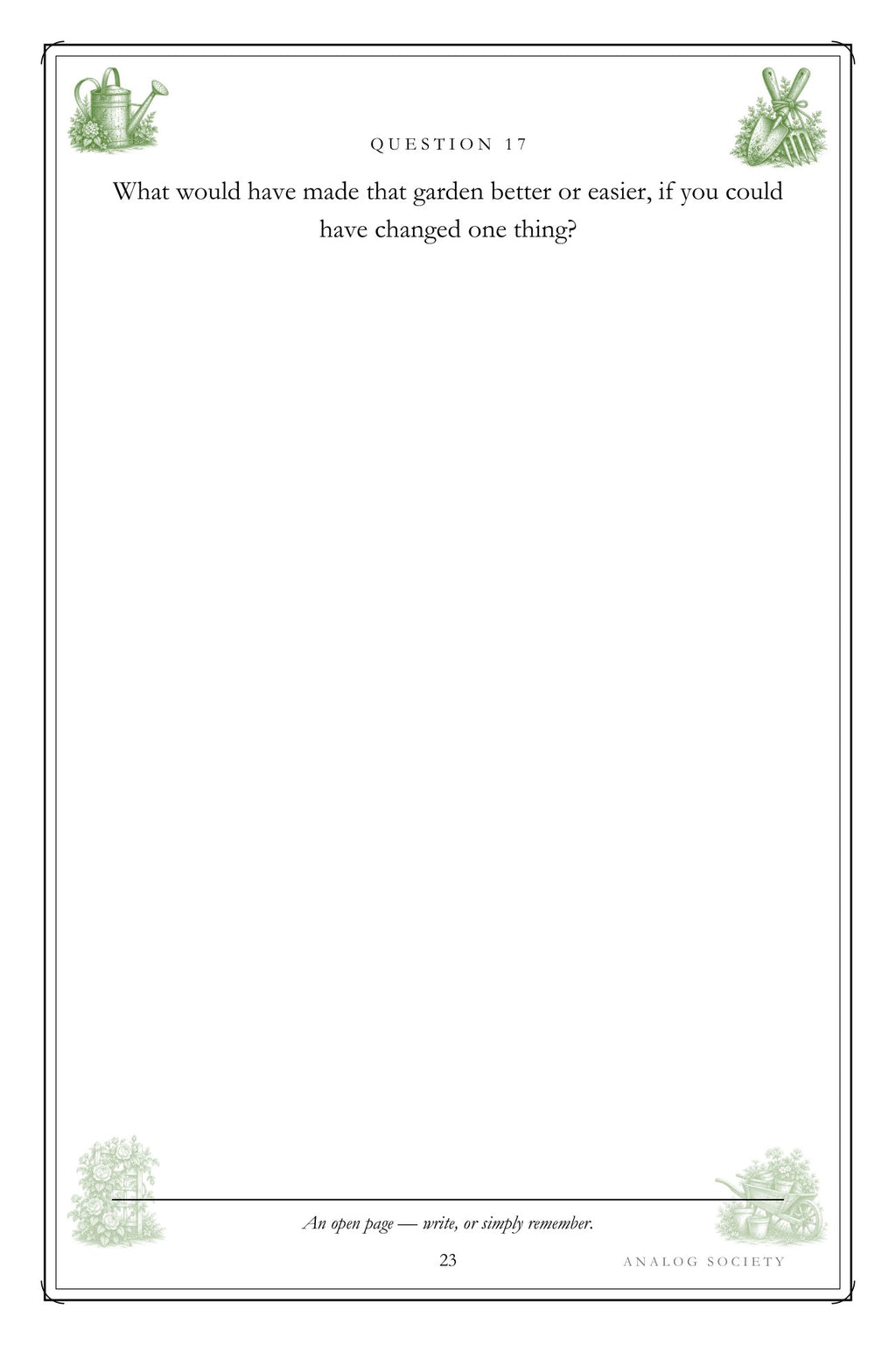 A Lifetime of Growing Things hardcover gift edition, inside page 23