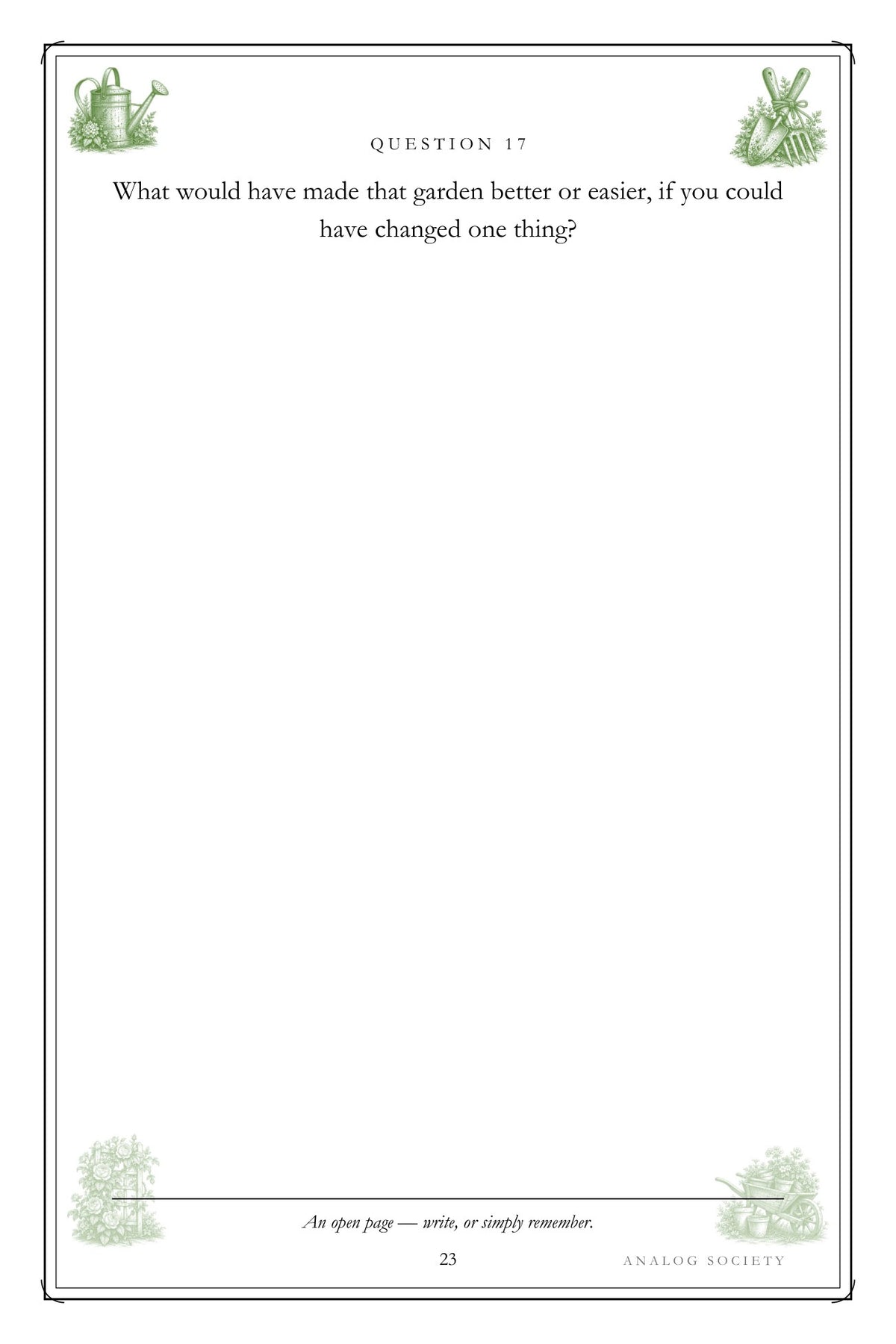 A Lifetime of Growing Things hardcover gift edition, inside page 23