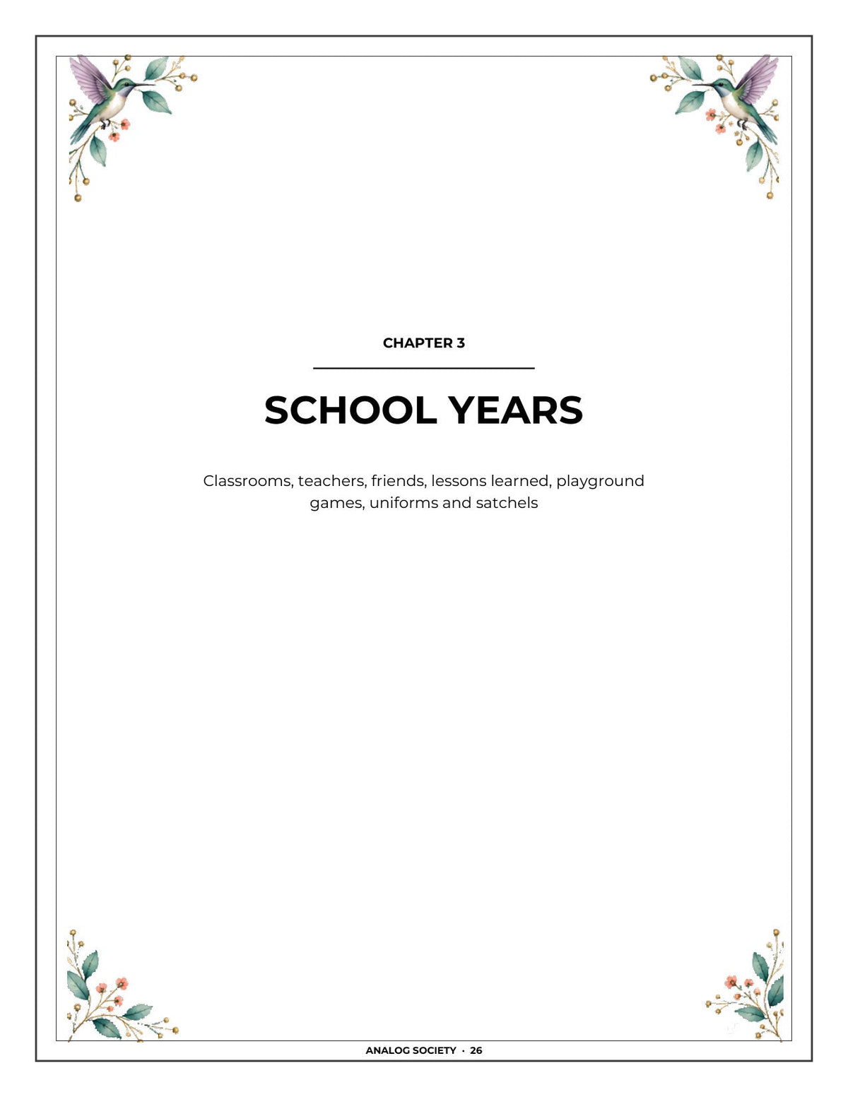 A Memory Book — Australian Childhood - inside page 27: SCHOOL YEARS