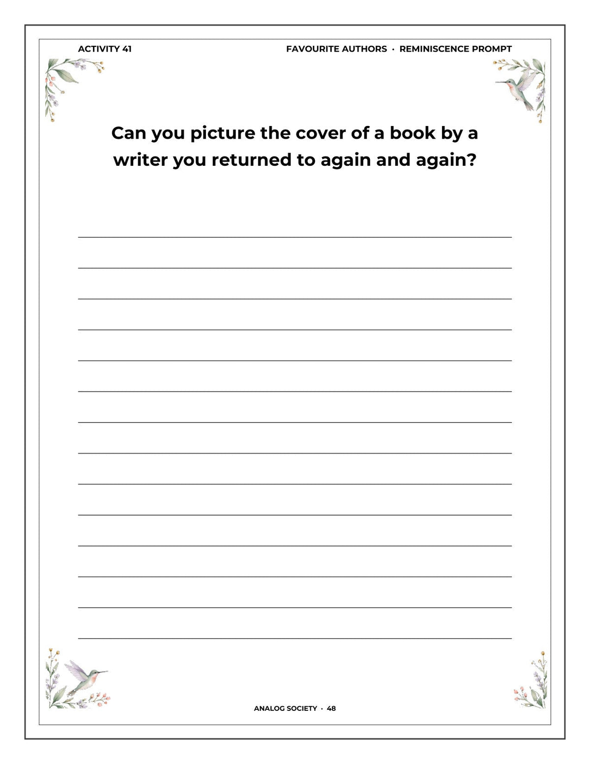 A Memory Book — Books and Reading - inside page 49: Can you picture the cover of a book by a