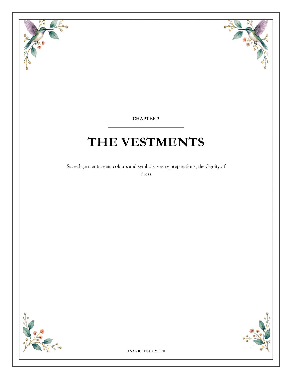 A Memory Book — Faith, Church and Sunday - inside page 31: THE VESTMENTS