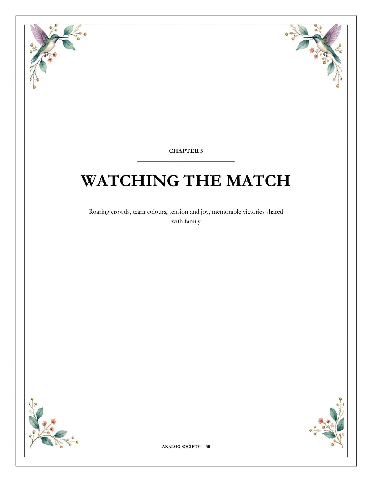 A Memory Book — Sport and Games - inside page 31: WATCHING THE MATCH