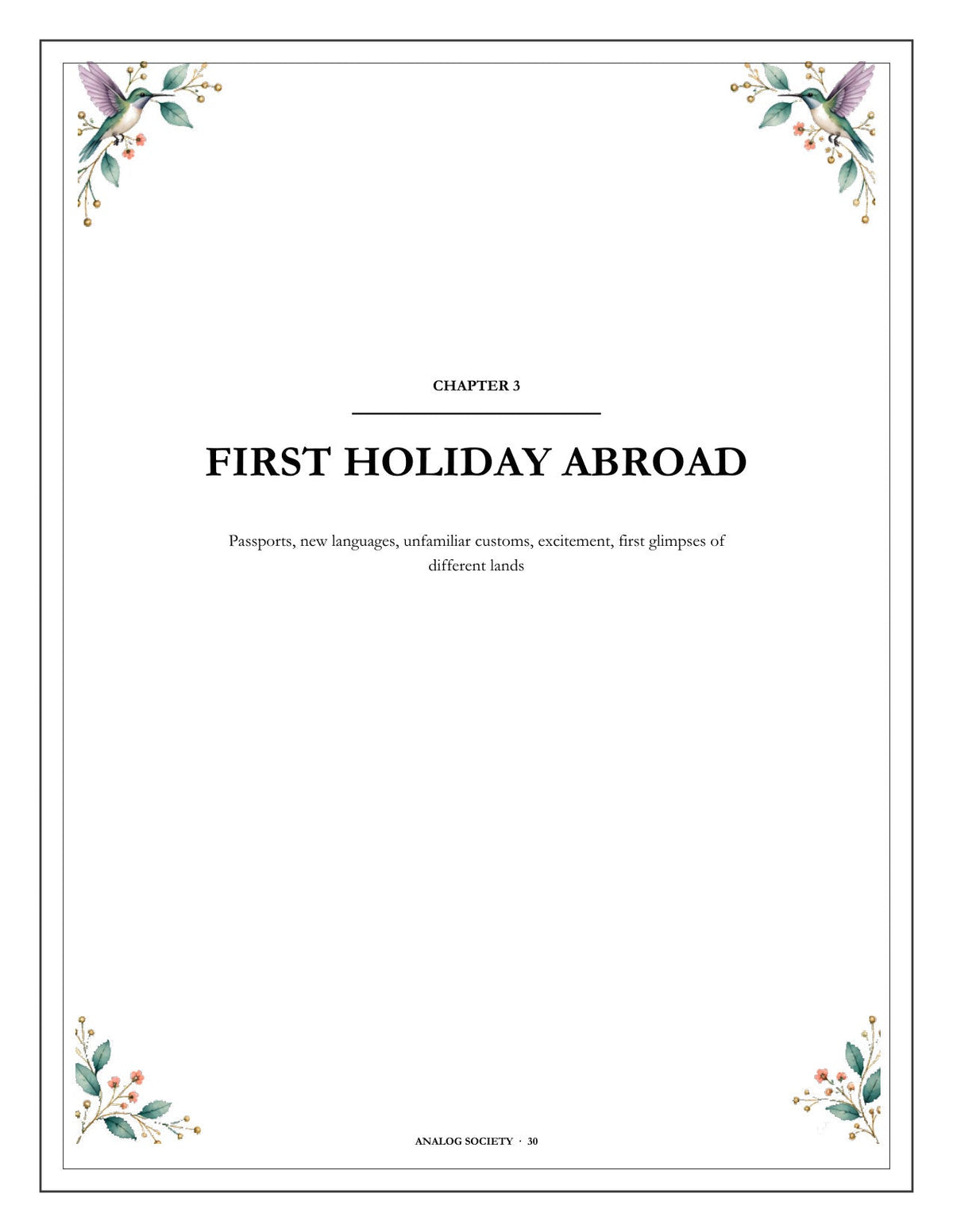A Memory Book — Travel and First Trips - inside page 31: FIRST HOLIDAY ABROAD