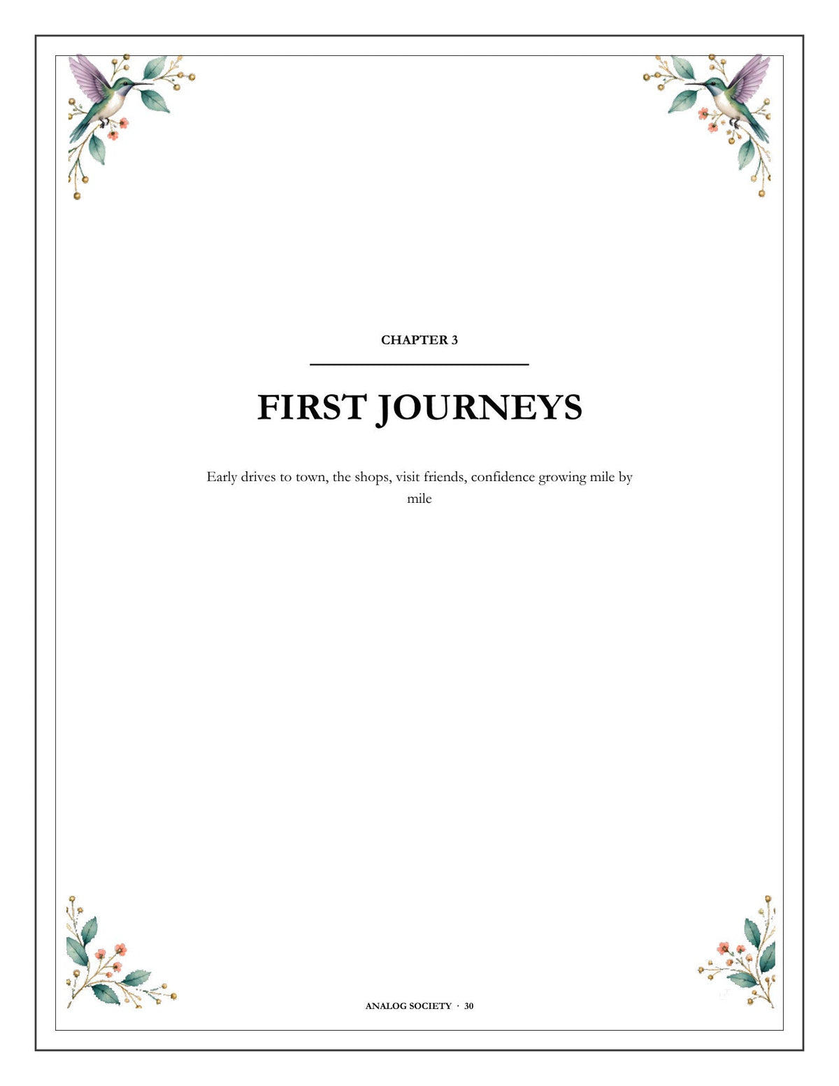 A Memory Book — Your First Car - inside page 31: FIRST JOURNEYS