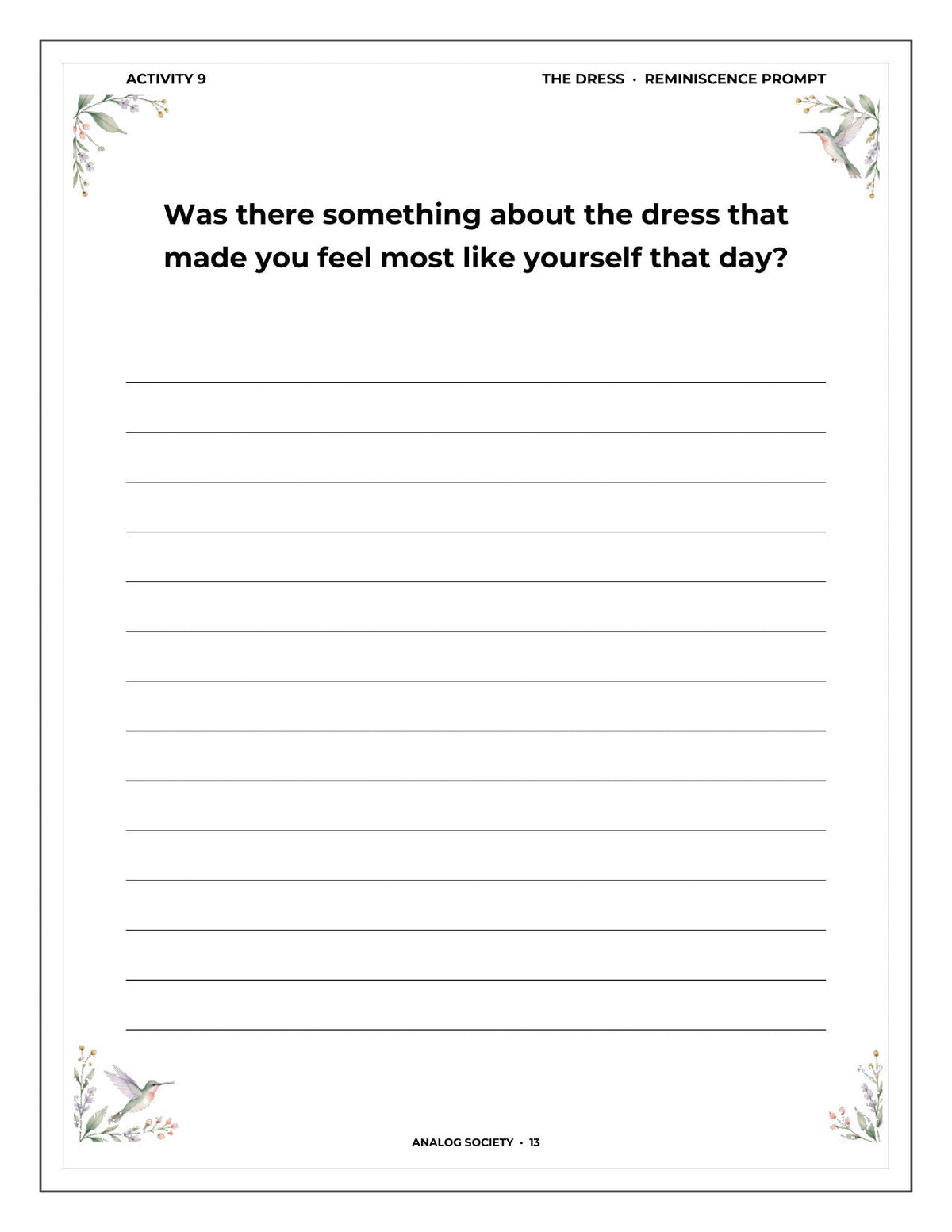 A Memory Book — Your Wedding Day - inside page 14: Was there something about the dress that