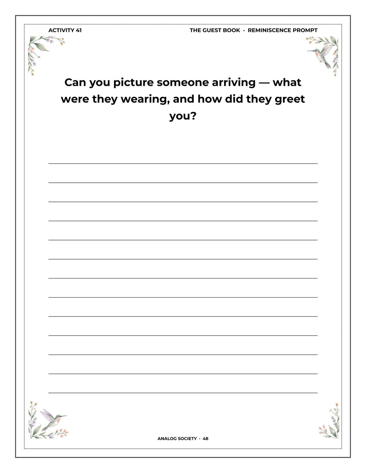 A Memory Book — Your Wedding Day - inside page 49: Can you picture someone arriving — what