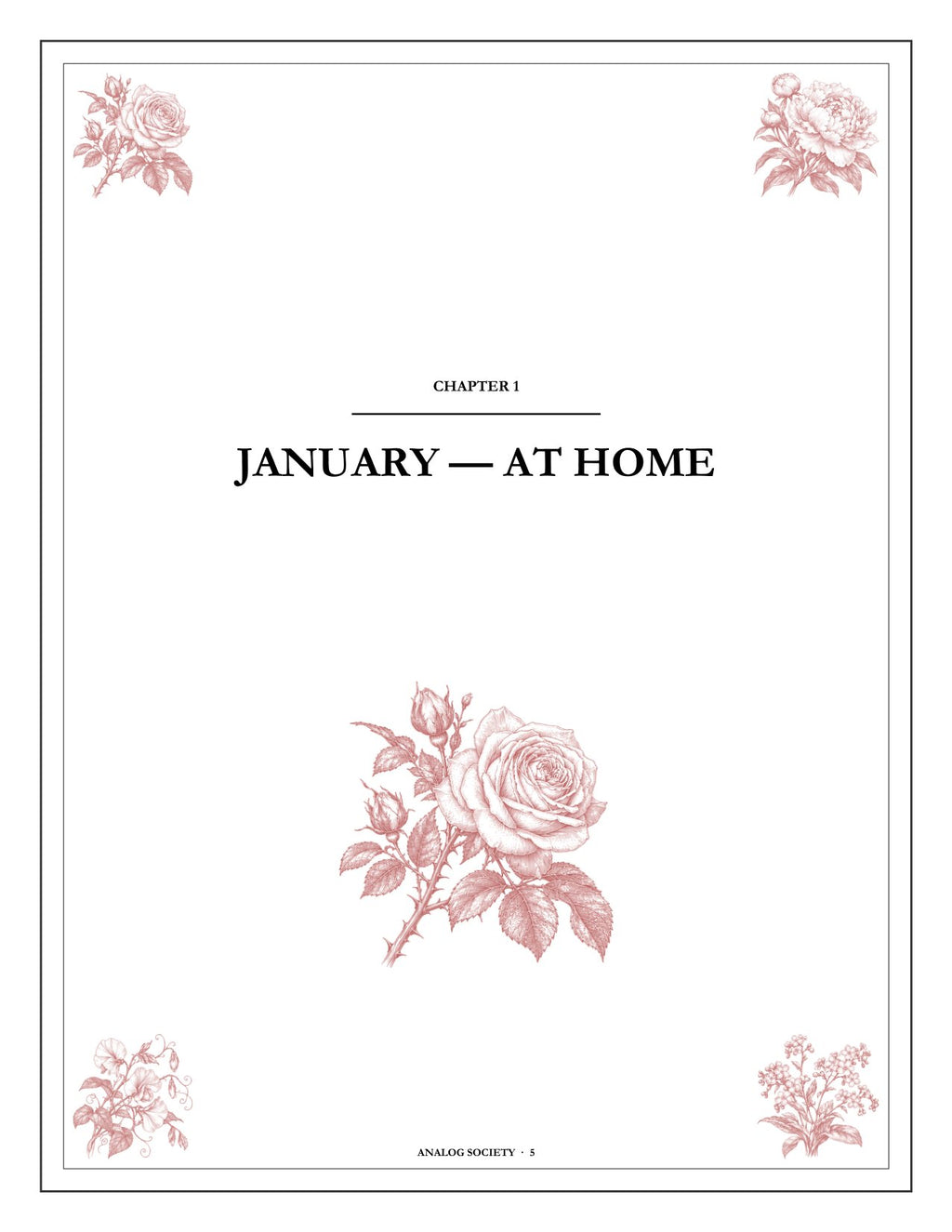 A Year of Being Kind - inside page: the opening of chapter one