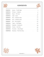 A Year of Christmas Spirit - inside page: Contents