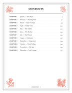 A Year of Courage - inside page: Contents