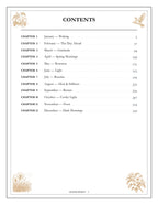 A Year of First Light - inside page: Contents
