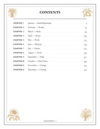 A Year of Gratitude - inside page: Contents