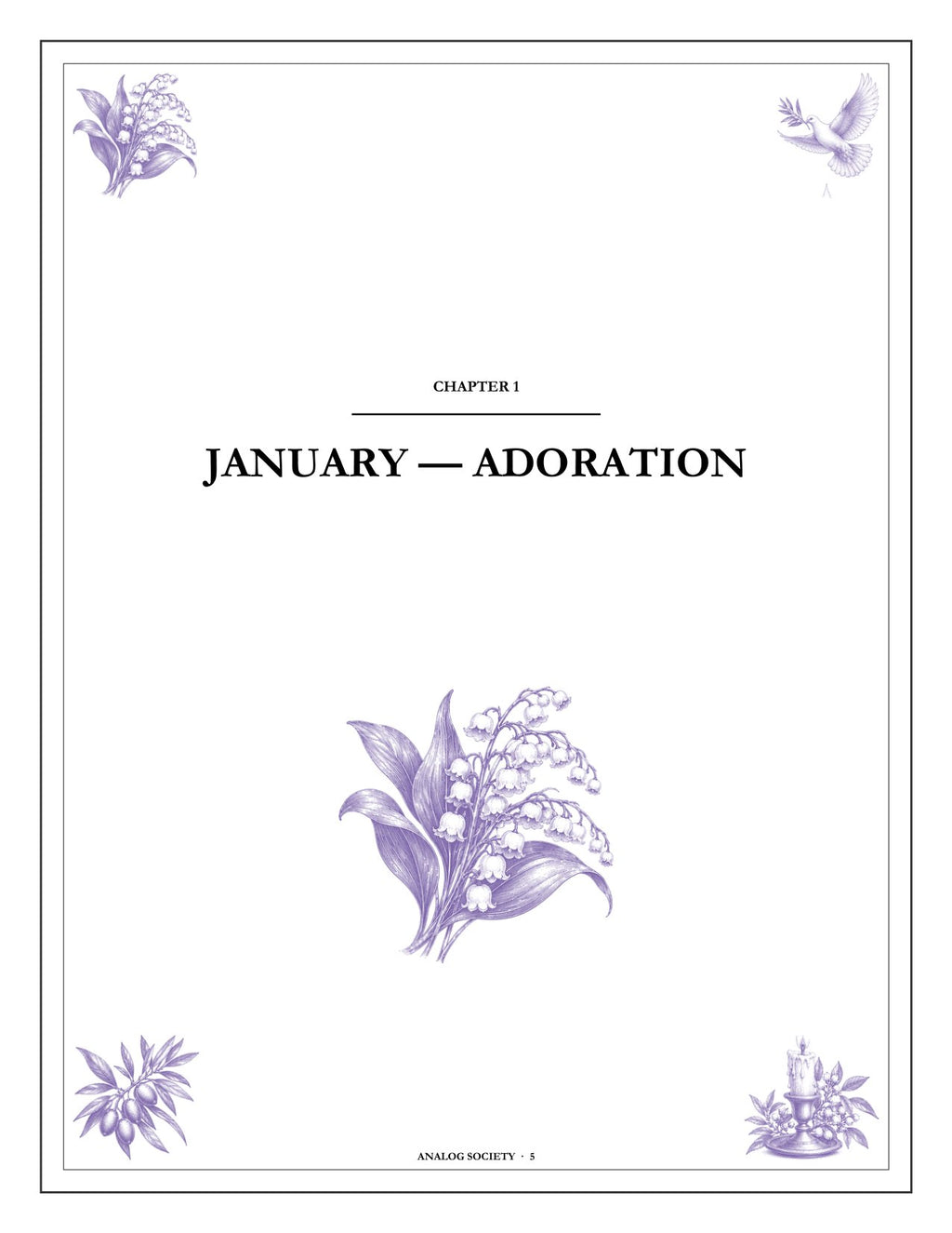 A Year of Prayer - inside page: the opening of chapter one