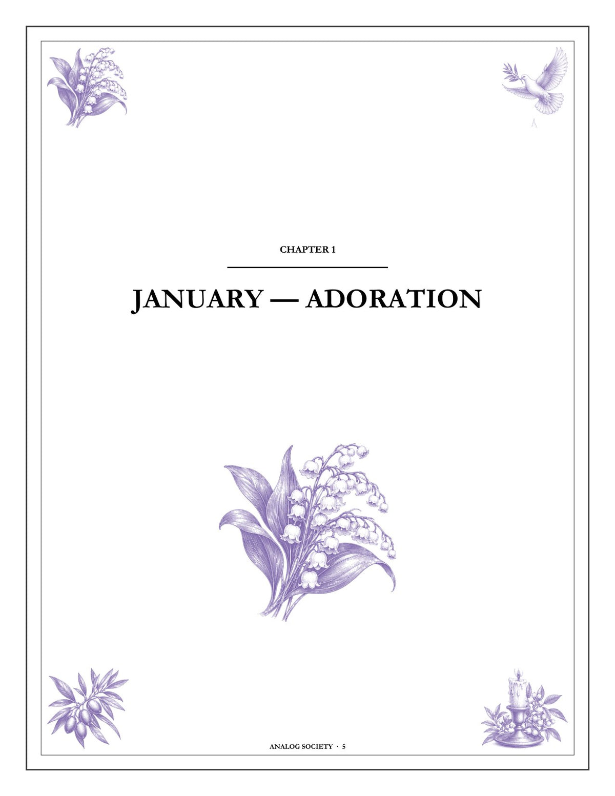 A Year of Prayer - inside page: the opening of chapter one