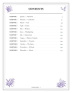 A Year of Prayer - inside page: Contents