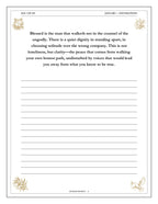 A Year of Psalms - inside page: Day 1 of 365