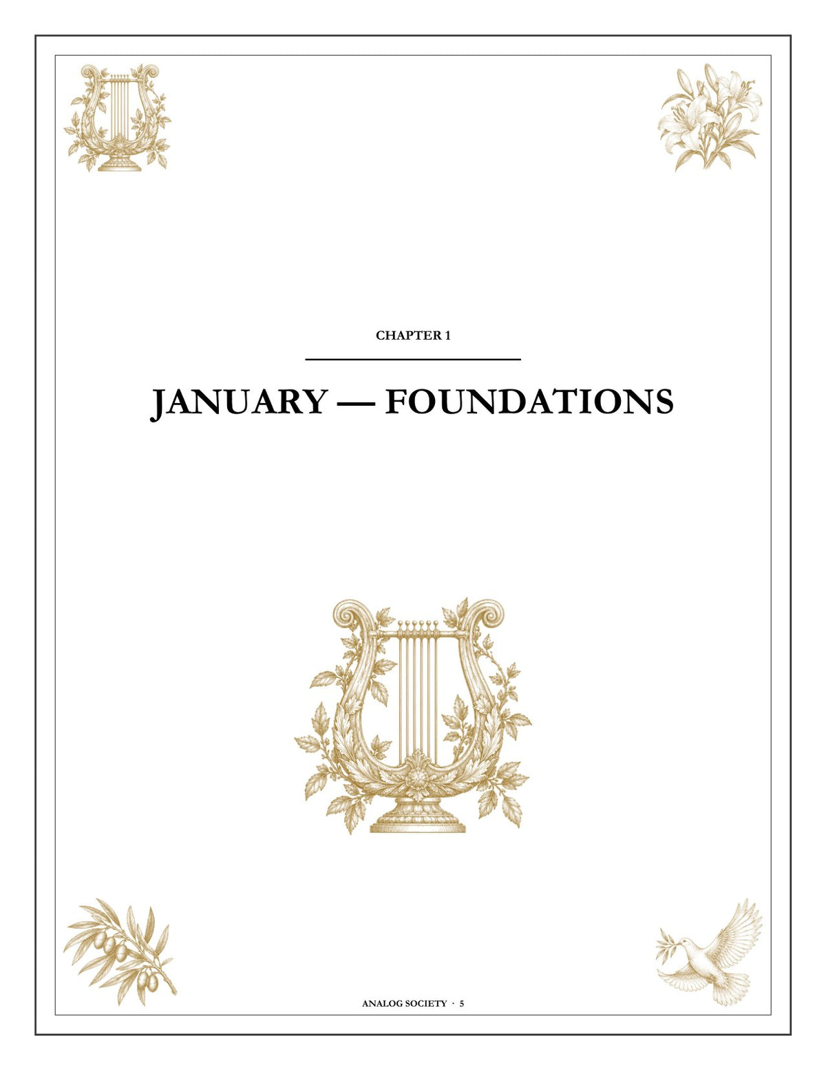 A Year of Psalms - inside page: the opening of chapter one