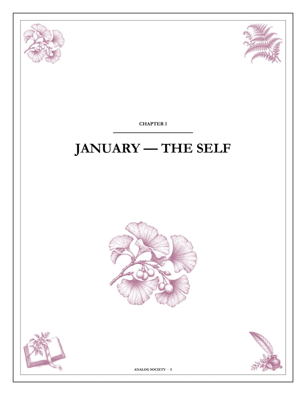 A Year of Quiet Wisdom - inside page: the opening of chapter one