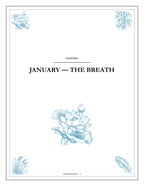 A Year of Stillness - inside page: the opening of chapter one