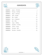 A Year of Stillness - inside page: Contents