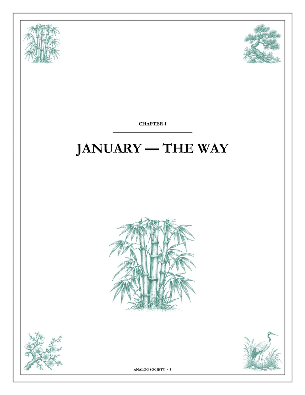 A Year of the Quiet Way - inside page: the opening of chapter one