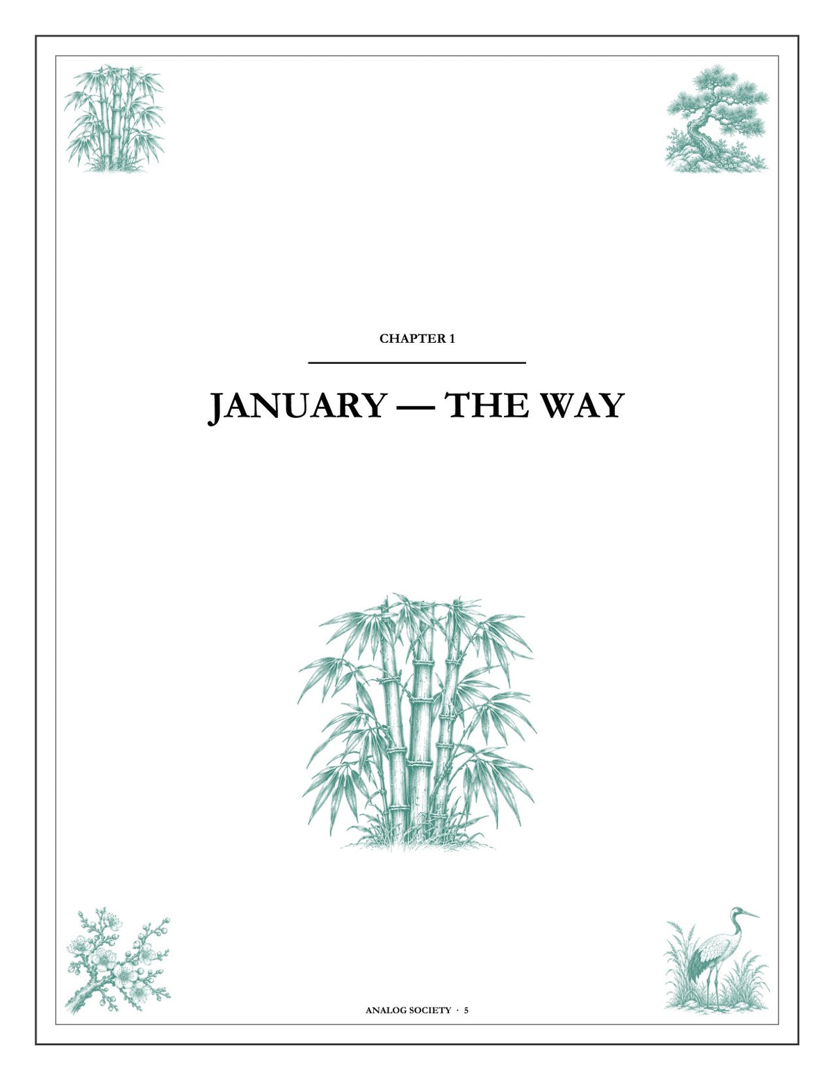 A Year of the Quiet Way - inside page: the opening of chapter one