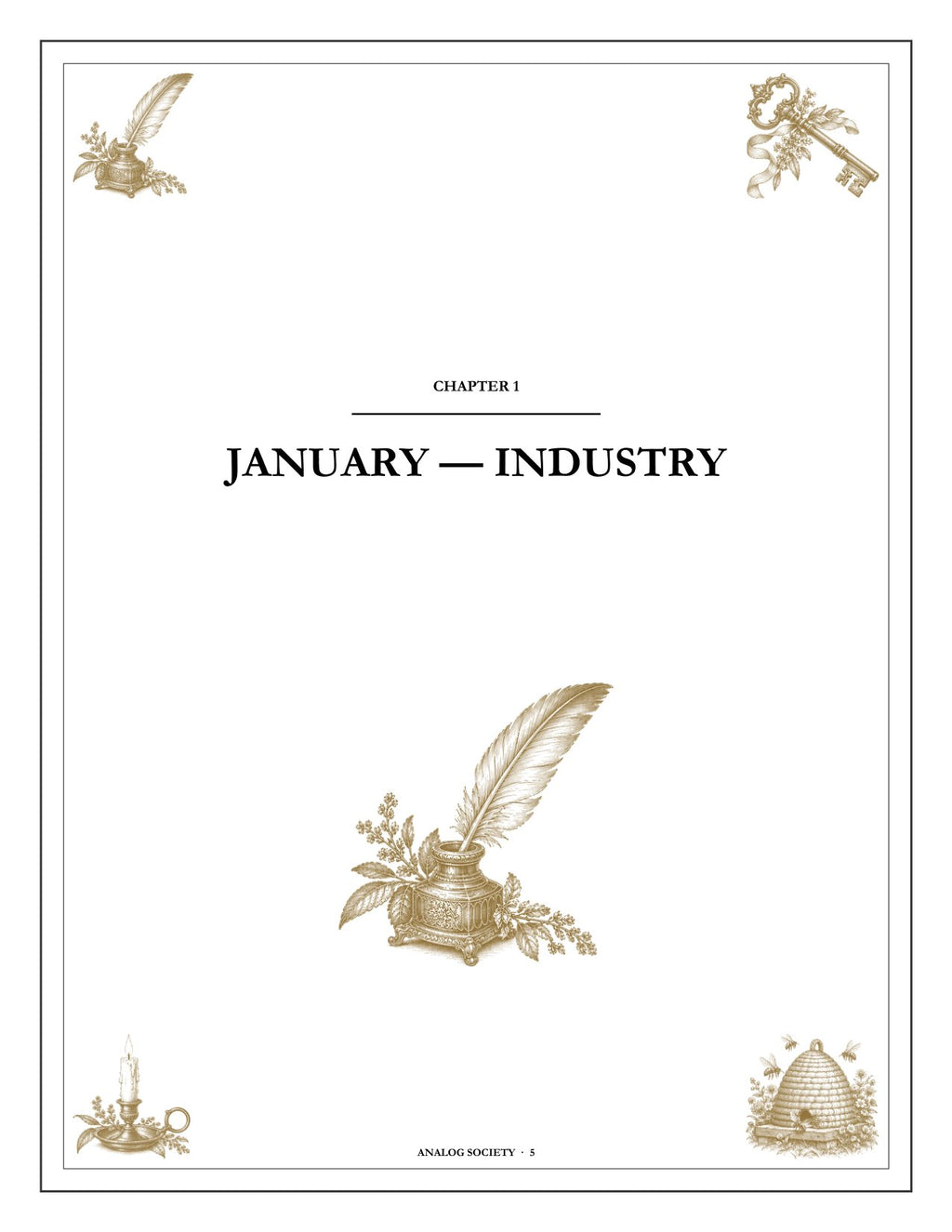 A Year of Useful Days - inside page: the opening of chapter one