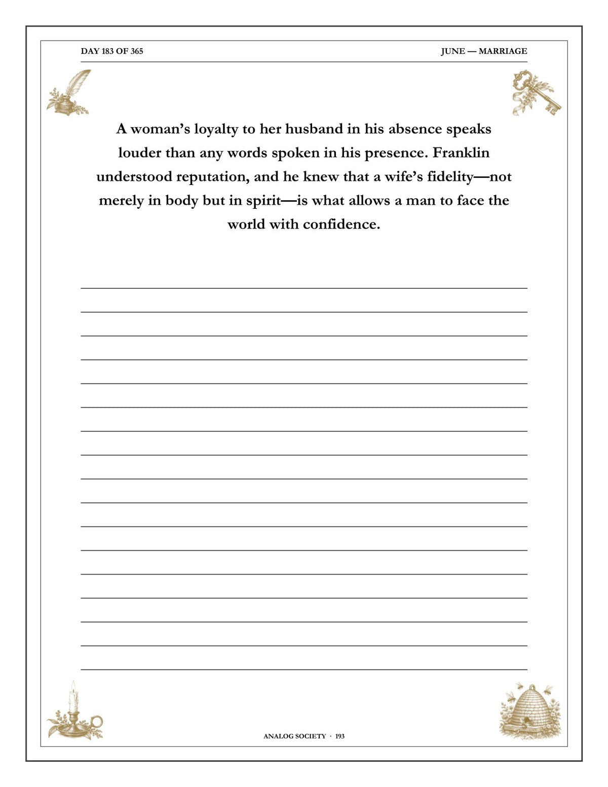 A Year of Useful Days - inside page: Day 183 of 365