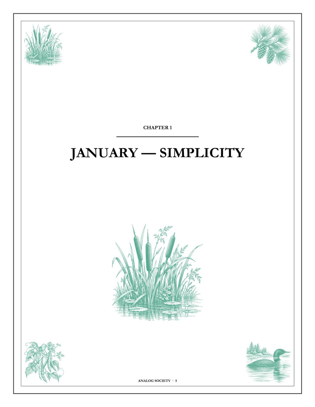 A Year of Walden - inside page: the opening of chapter one