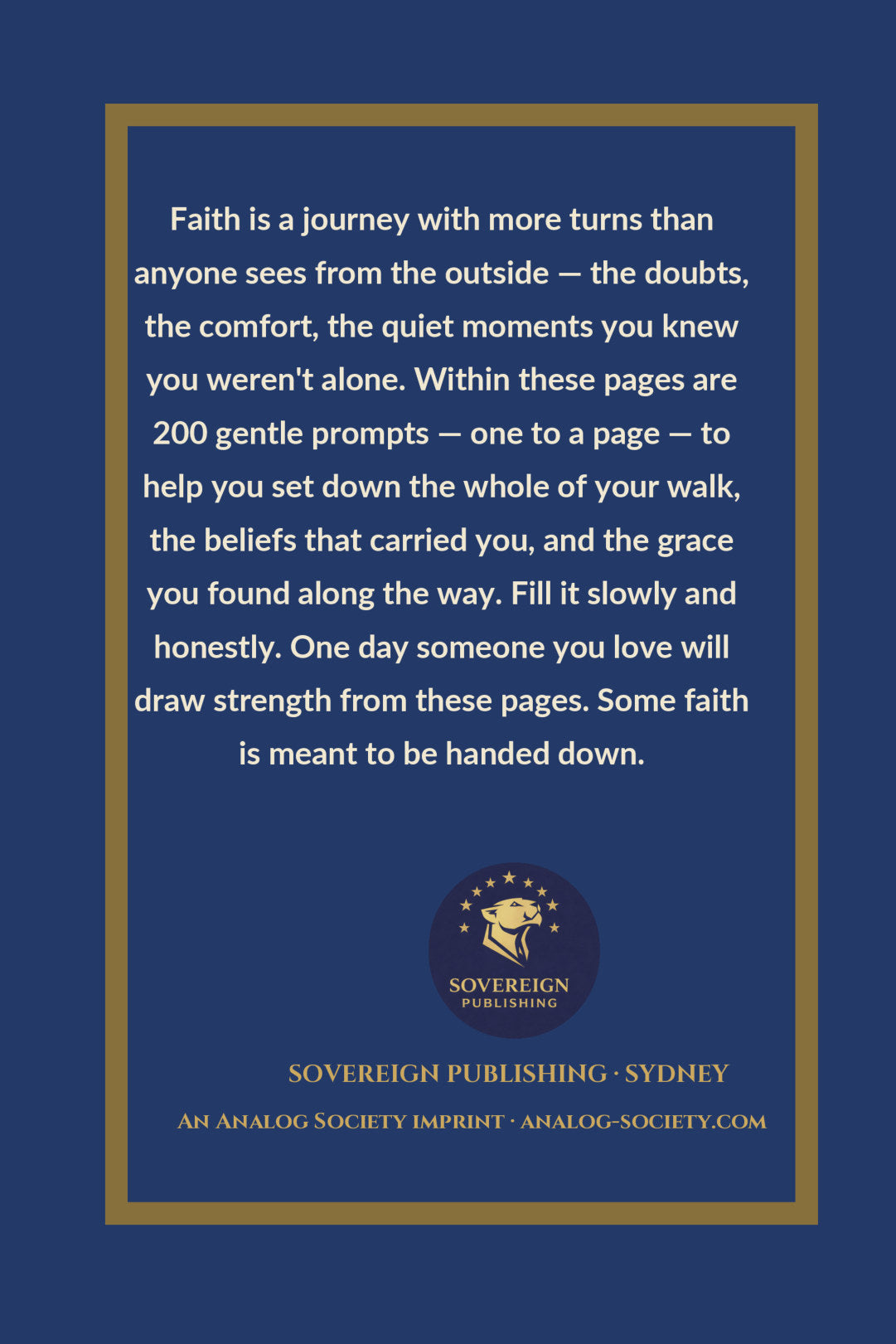 The Faith That Carried Me - back cover