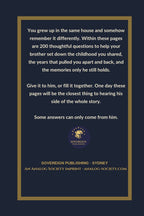Growing Up Beside My Brother - back cover