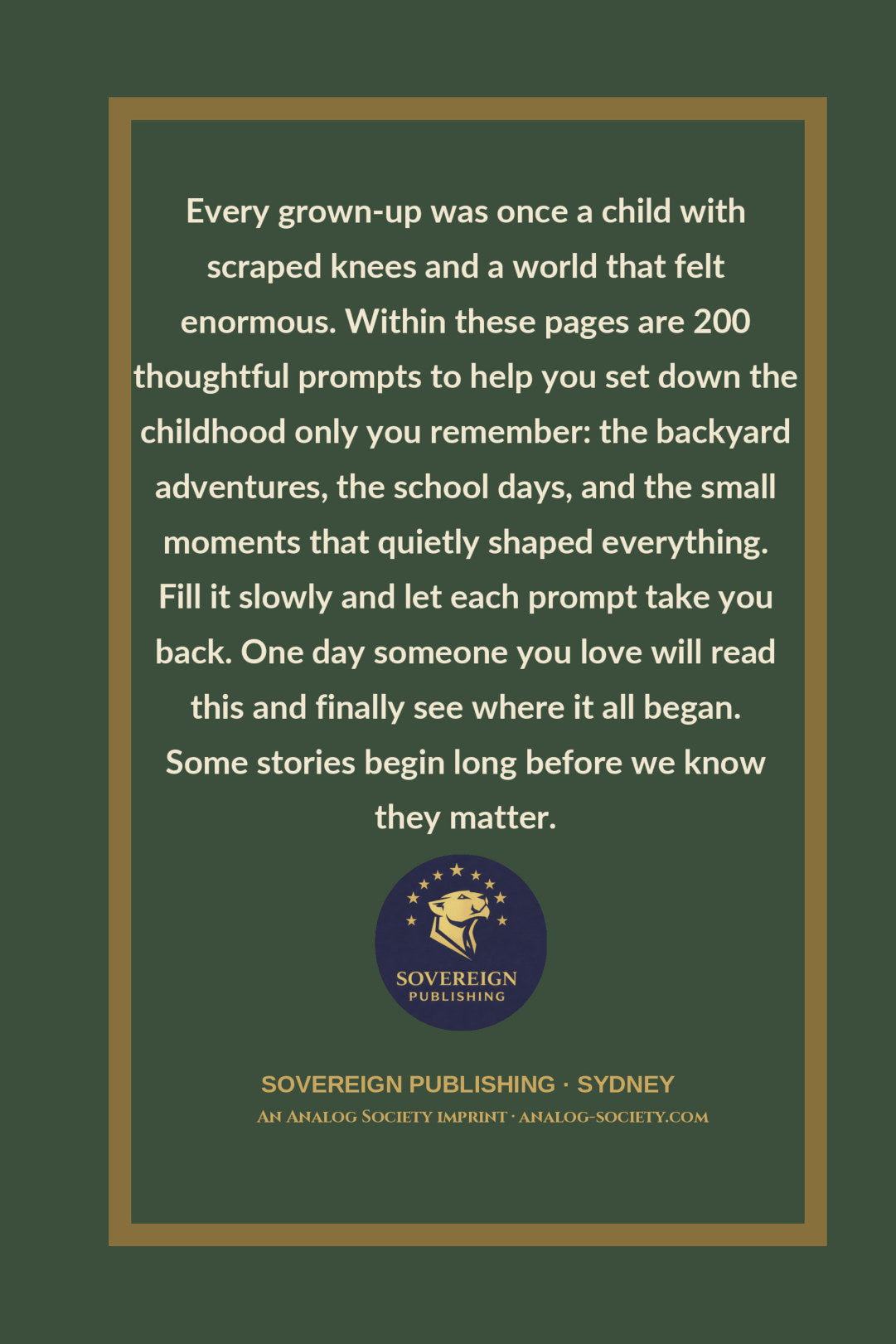 Before I Grew Up - back cover
