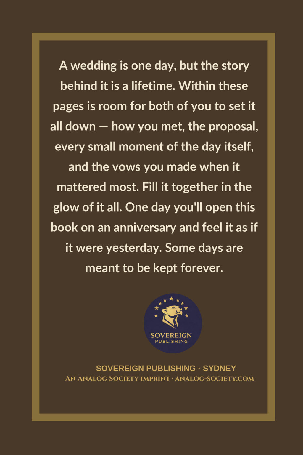 How We Met, Married and Stayed - back cover