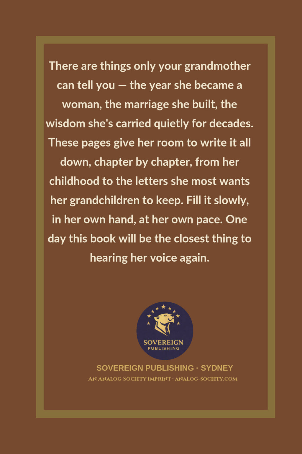 My Side of the Family - back cover