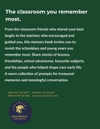 A Memory Book — School Friends and Teachers - back cover