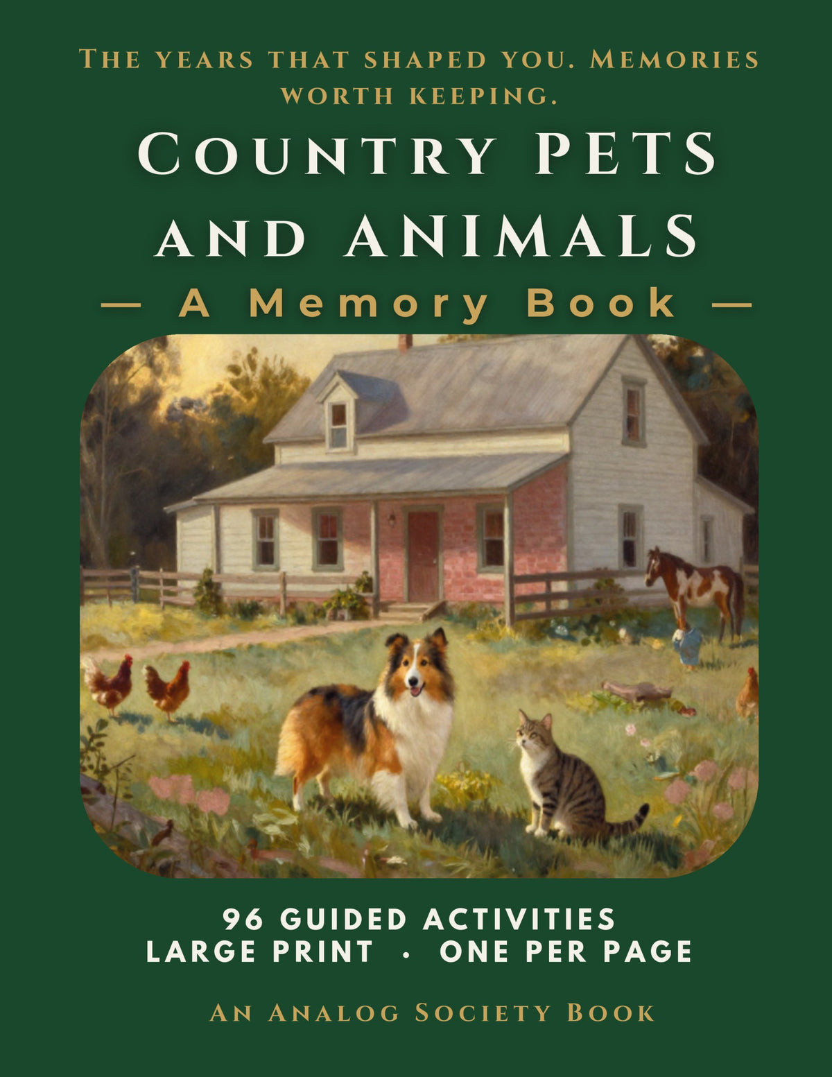 Country Pets and Animals - A Memory Book, hardcover front cover