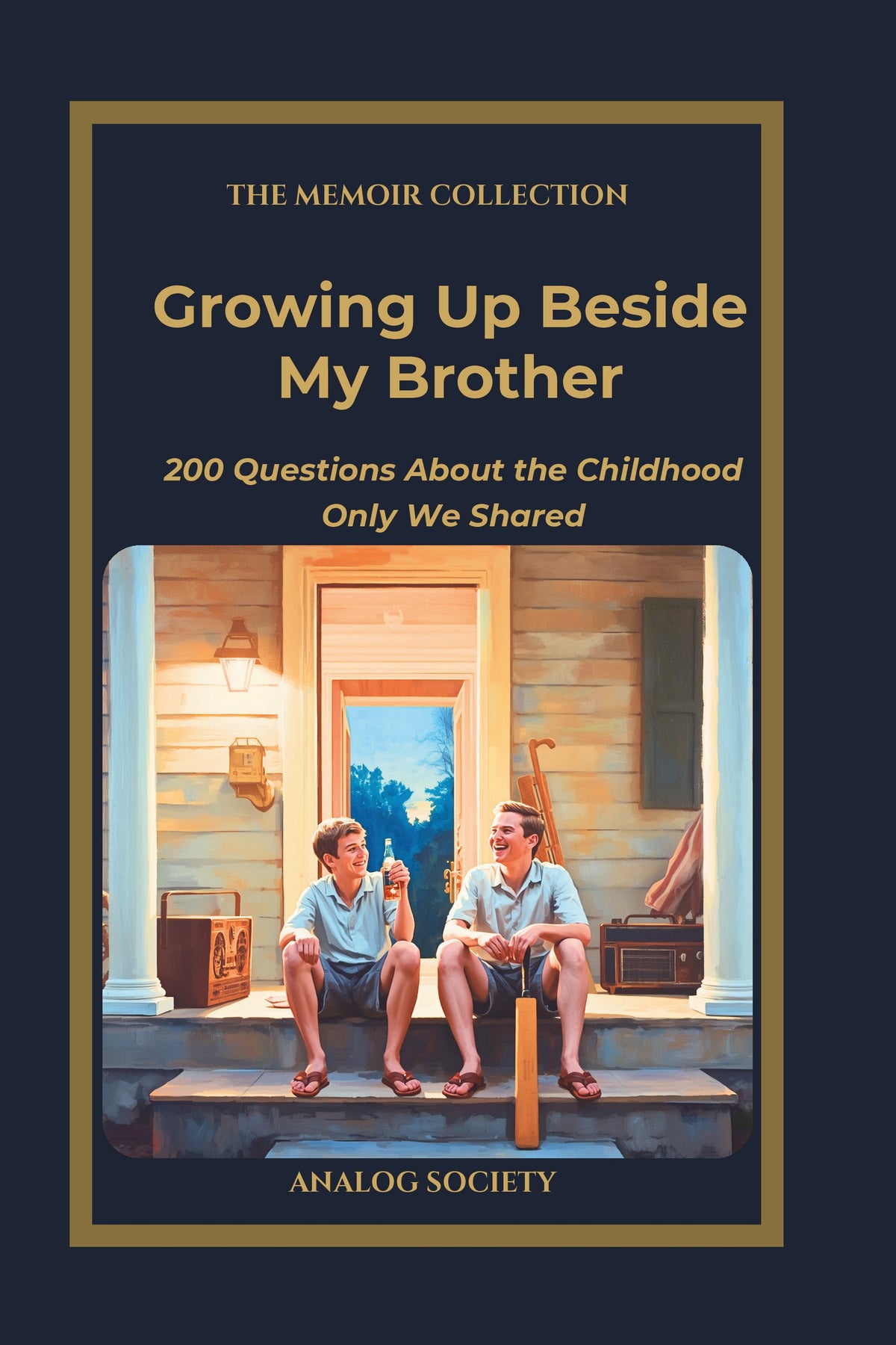 Front cover of Growing Up Beside My Brother, a memoir journal from The Memoir Collection