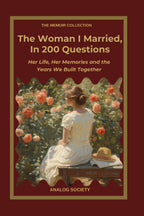 Front cover of The Woman I Married, In 200 Questions, a memoir journal from The Memoir Collection