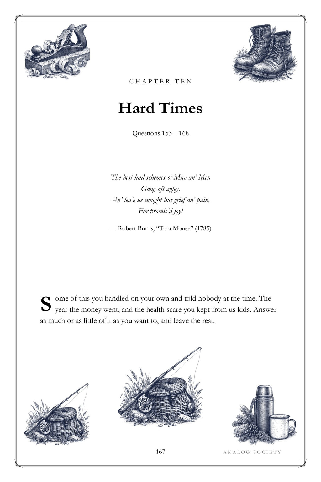 Dad, Start at the Beginning hardcover gift edition, inside page 167