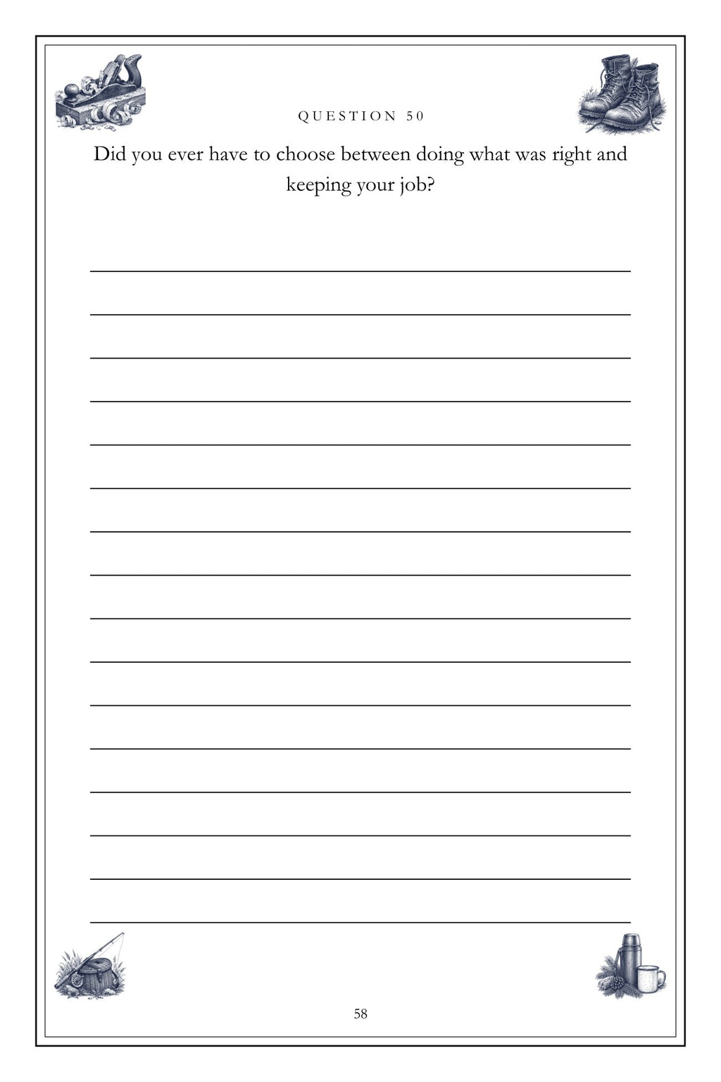 Dad, Start at the Beginning hardcover gift edition, inside page 58