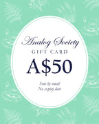 Analog Society gift card, A$50