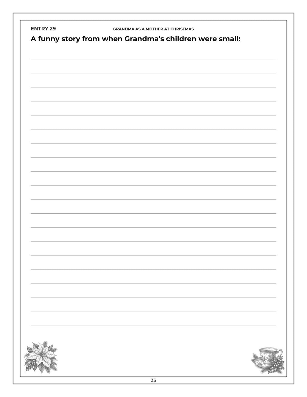 Grandma's Christmas Keepsake - inside page 35: A funny story from when Grandma's children were small