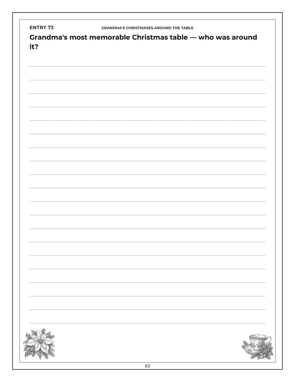 Grandma's Christmas Keepsake - inside page 83: Grandma's most memorable Christmas table